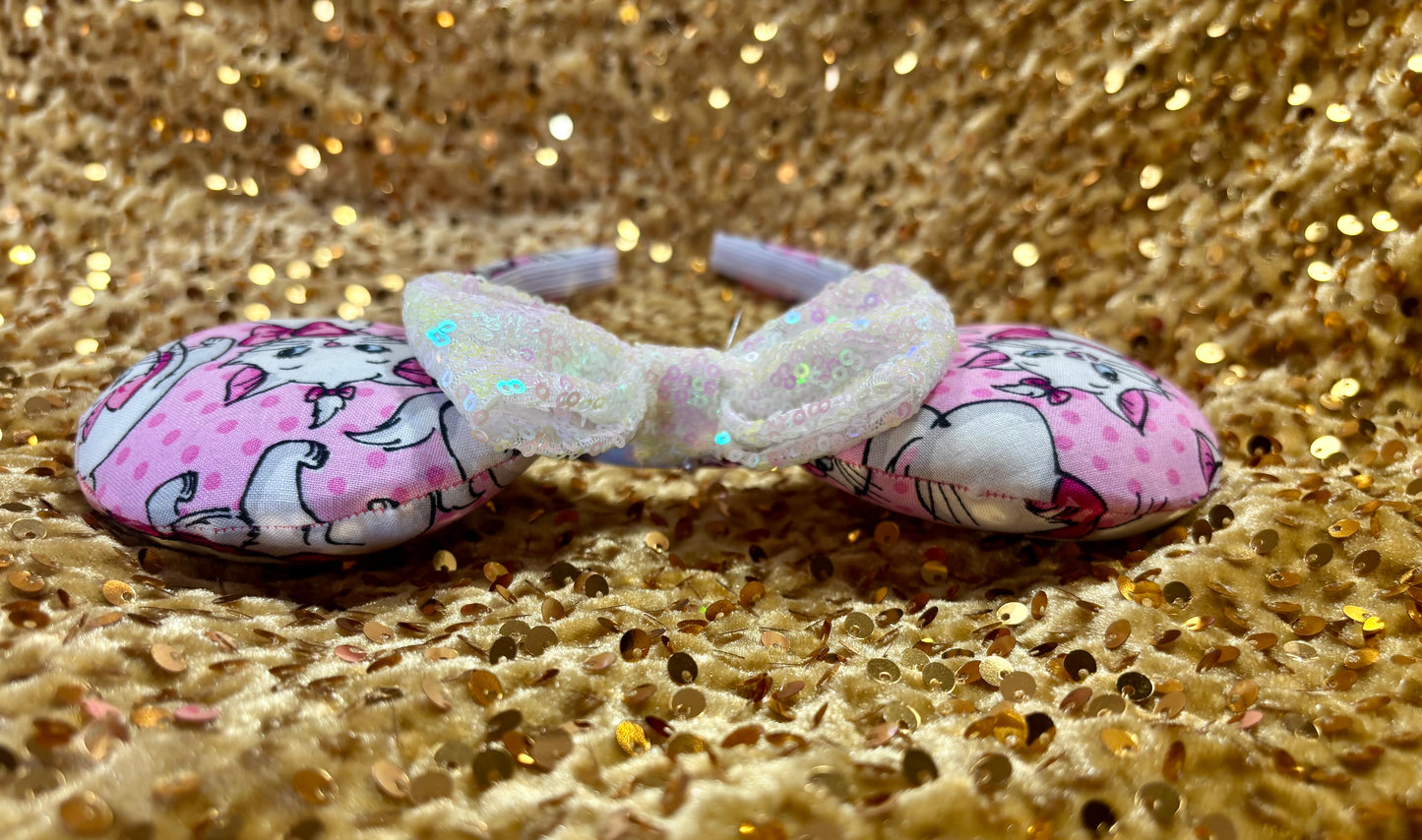 Marie Mouse Ears Headband | Aristocats Inspired Disney Ears | Handmade & Ready to Ship