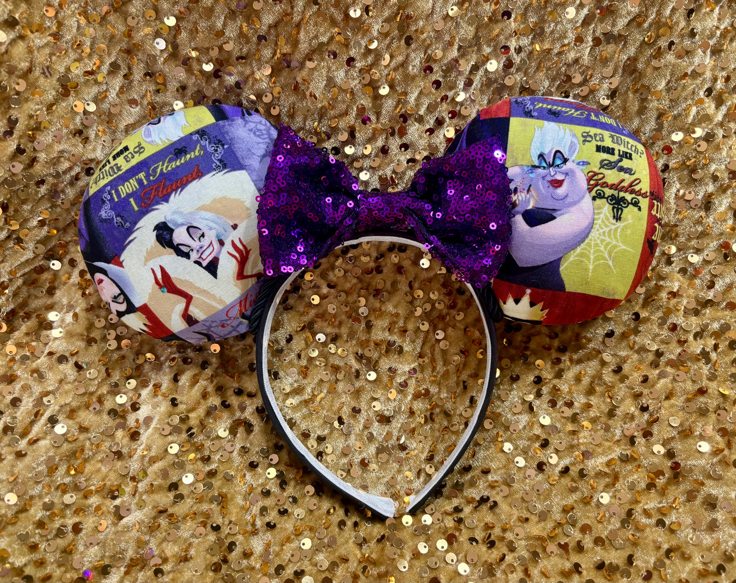 Disney Villains Mouse Ears Headband | Cruella, Ursula & Maleficent | Ready to Ship