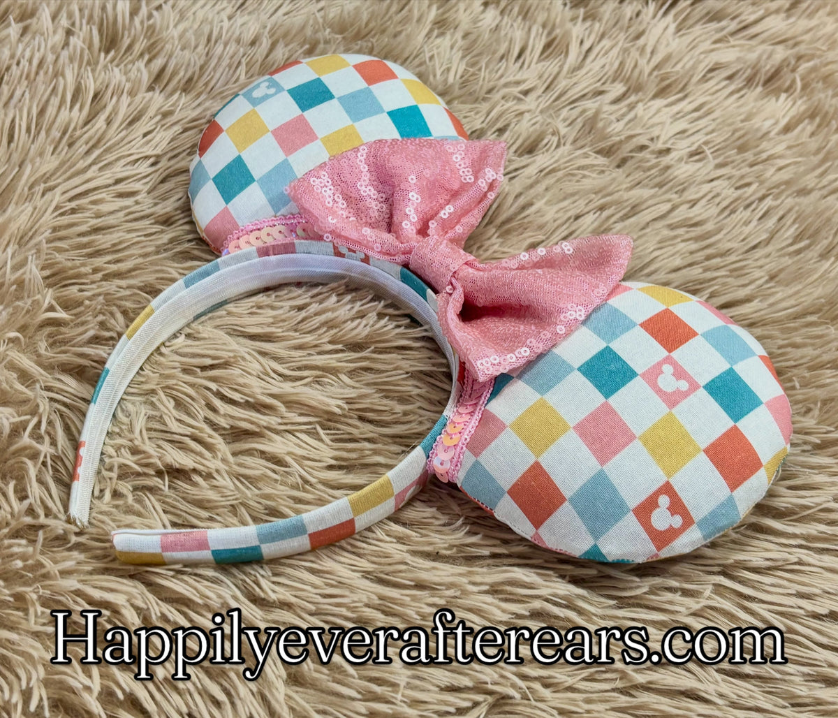 Colorful Checkered Ears