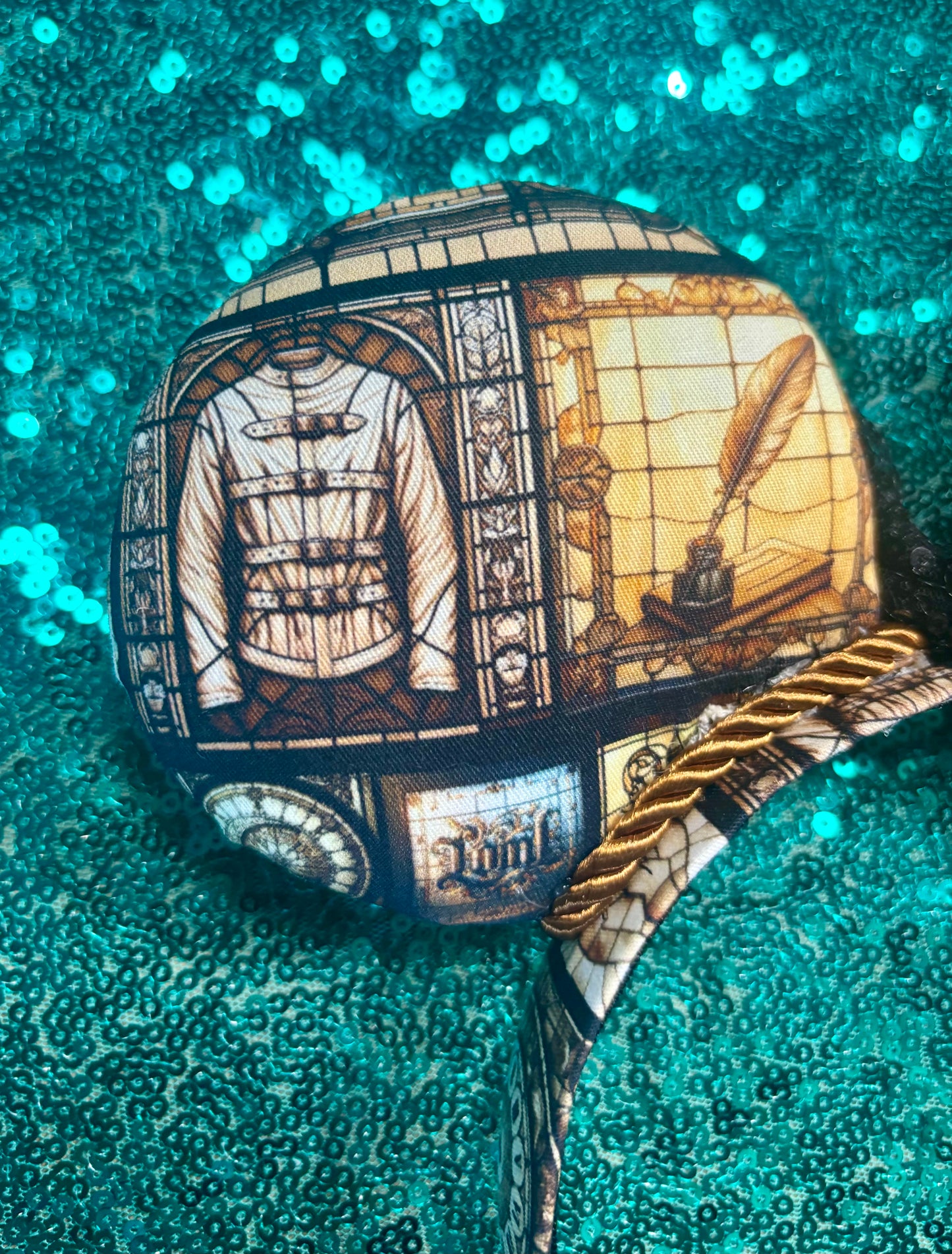 Shades of Greige Mouse Ears | Handmade Neutral Disney Headband with Sequin Bow