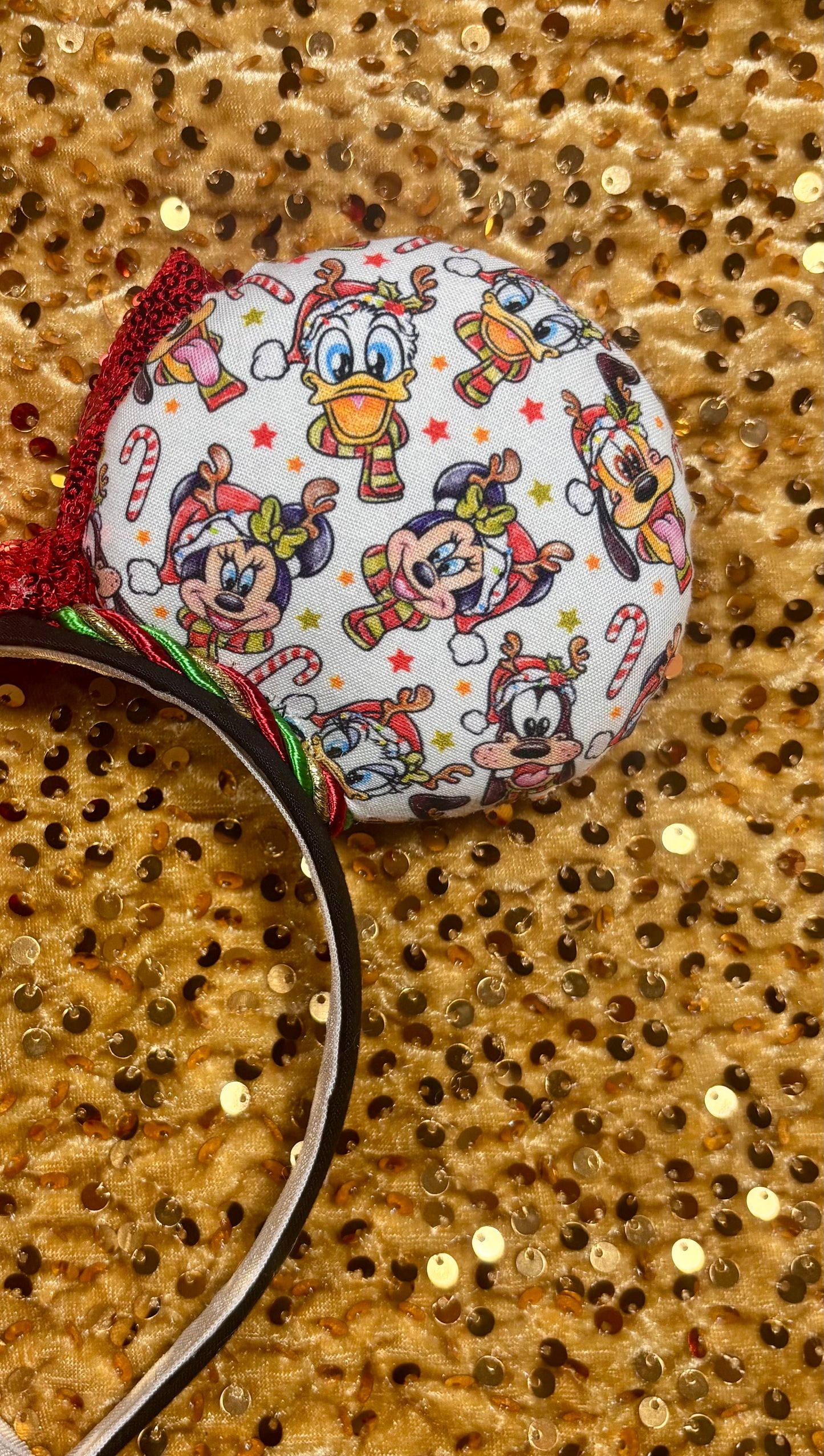 Christmas Pals Handmade Mouse Ear Headband