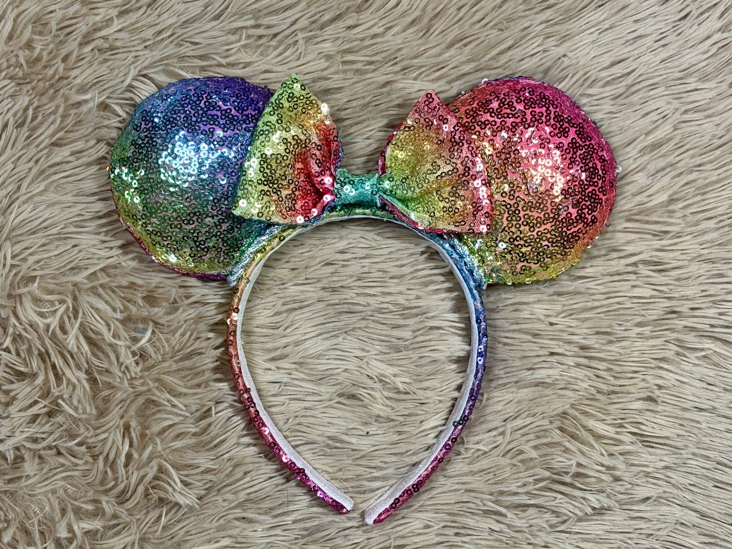 Rainbow Sequin Ears