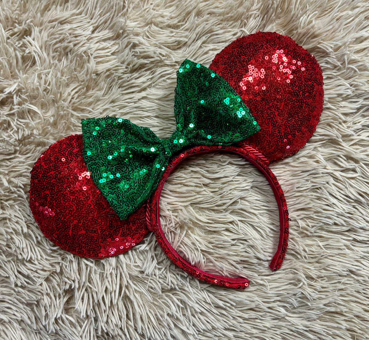 Red and Green Sequins Ears