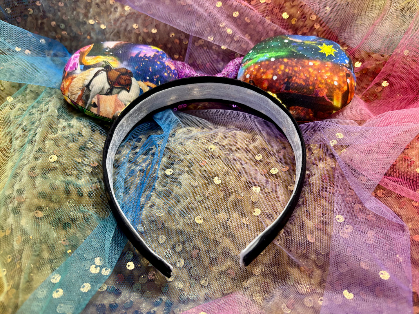 Tangled Inspired Mouse Ears - Rapunzel Purple Mickey Ears Headband