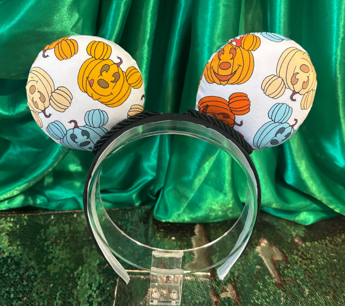 Mouse Pumpkins Mouse Ears - Halloween Pumpkin Mickey Ear Headband for Disney