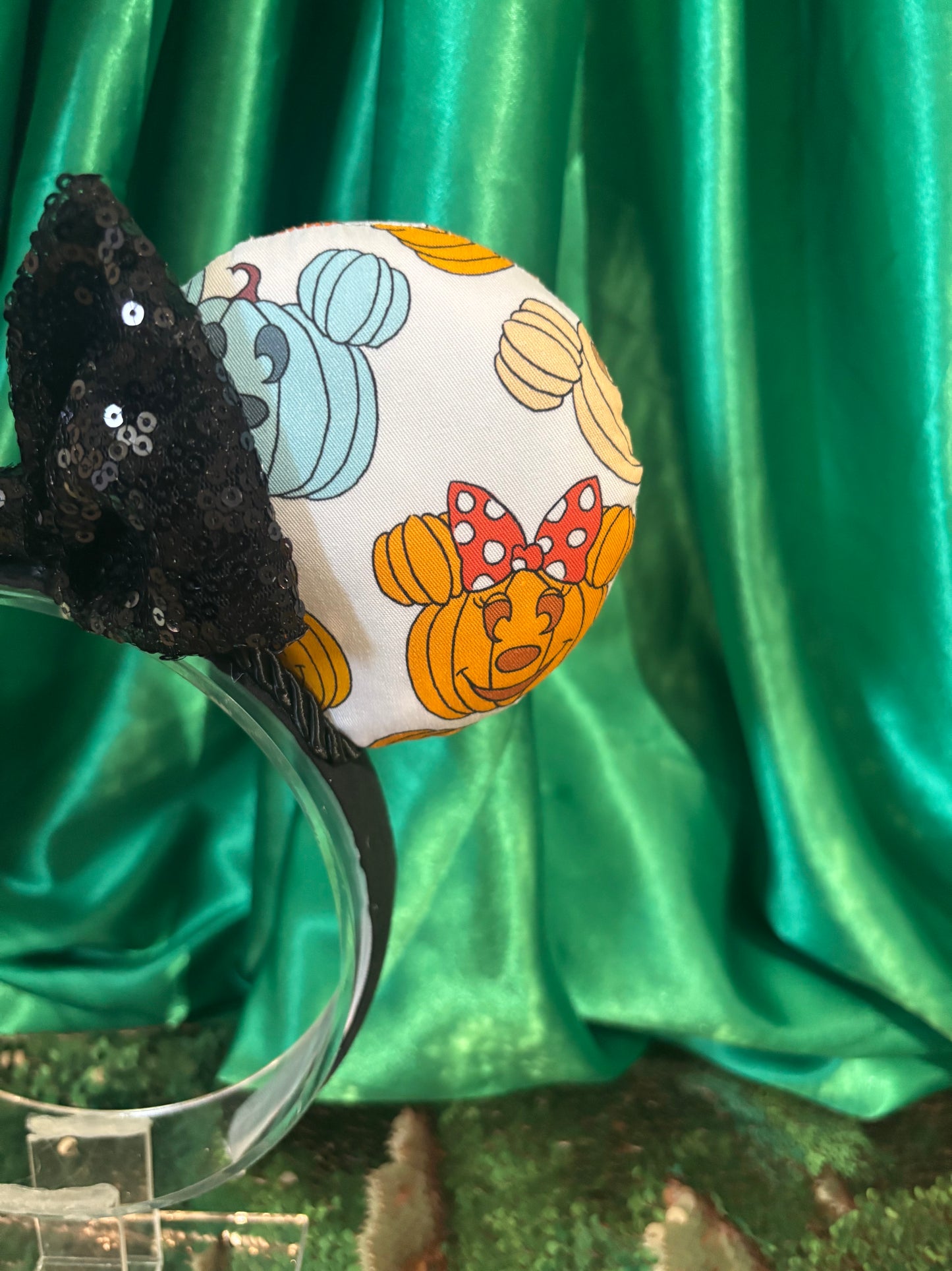 Mouse Pumpkins Mouse Ears - Halloween Pumpkin Mickey Ear Headband for Disney