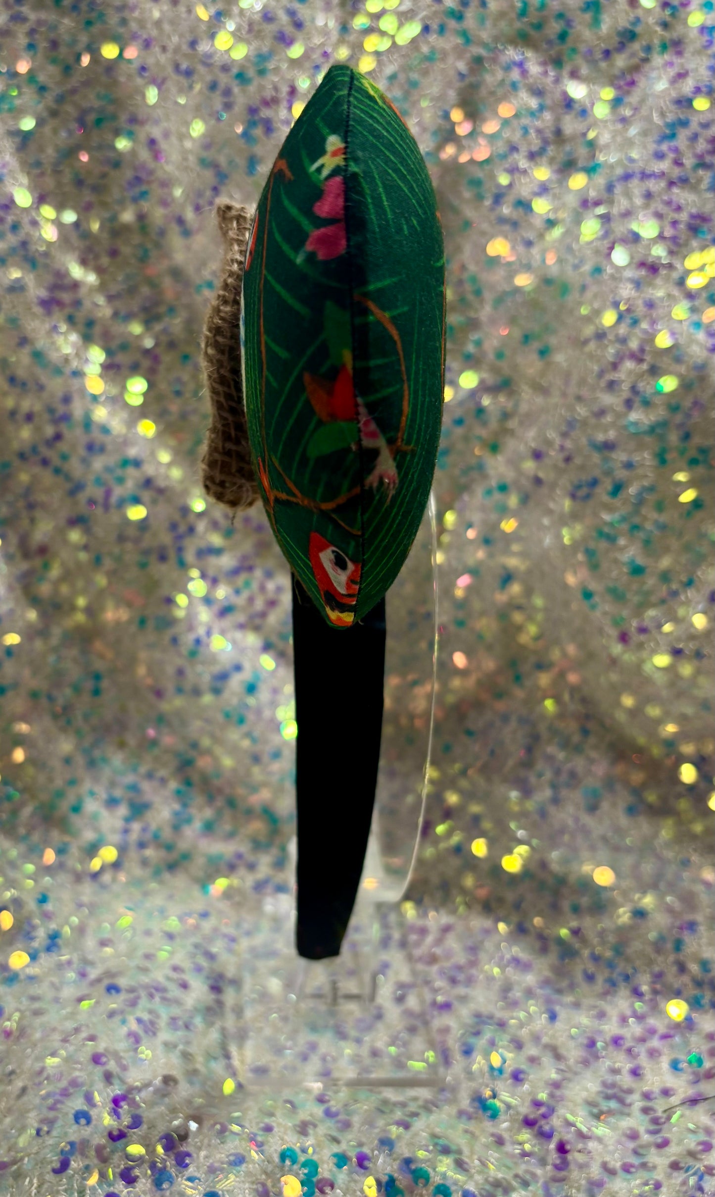 Enchanted Tiki Room Mouse Ears | Tropical Burlap Trim Adventureland Headband