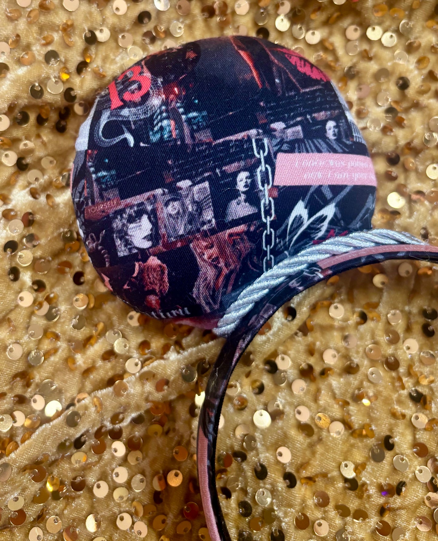 Getaway Car Mouse Ears – Taylor Swift Reputation Inspired Handmade Disney Headband | Red Sequin Bow