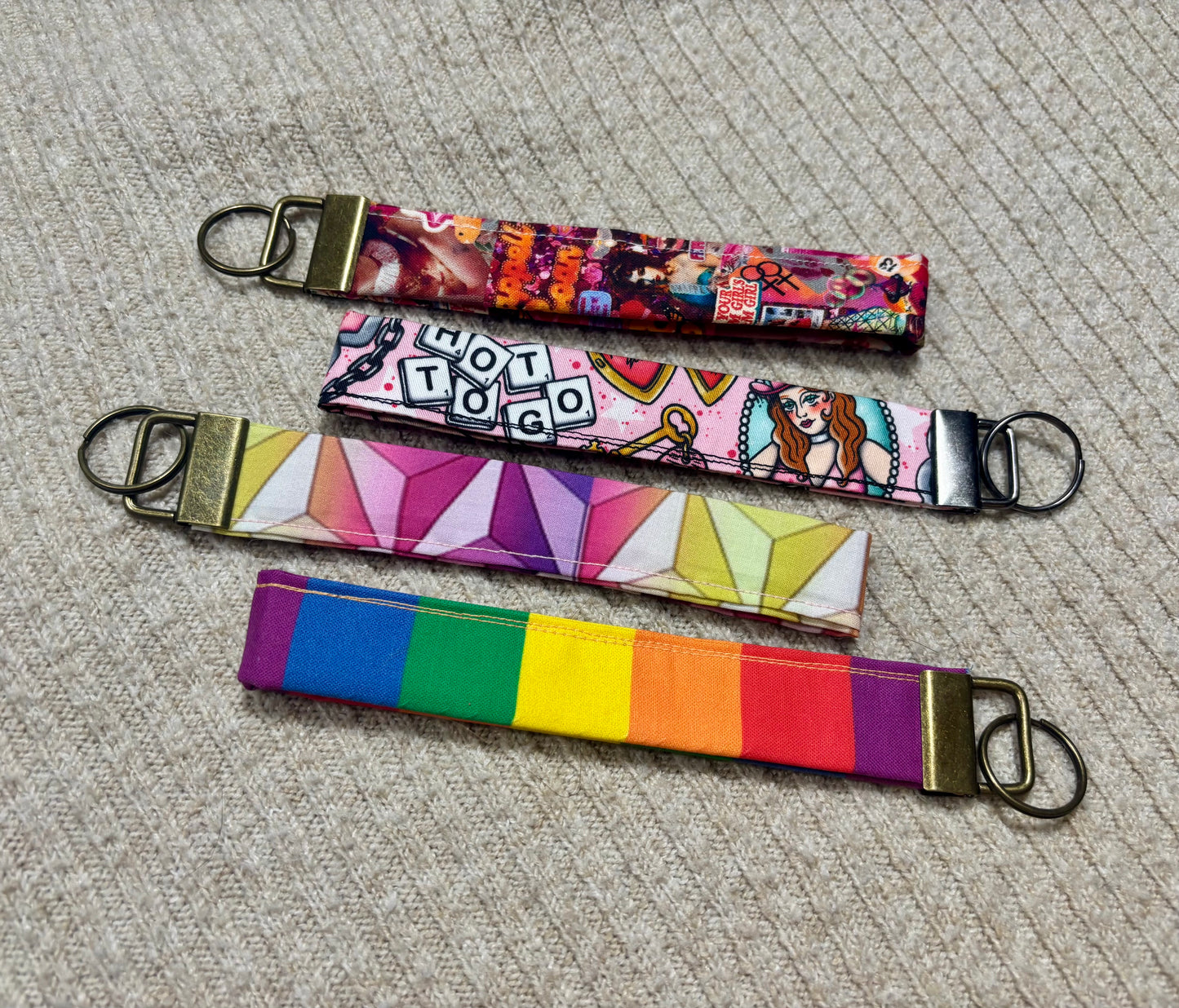 Chappell Roan Inspired Keychain Wristlet Bundle | 4-Pack Pride Set | Handmade & Ready to Ship