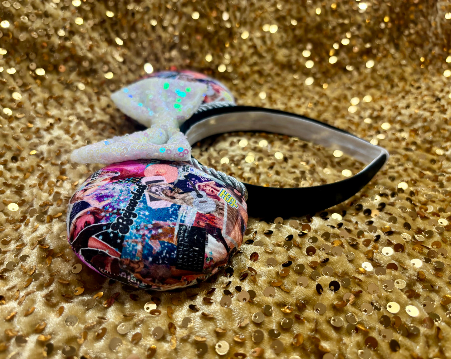 Bejeweled Mouse Ears Headband | Taylor Swift Inspired | Sparkly Swiftie Theme Park Ears | Ready to Ship