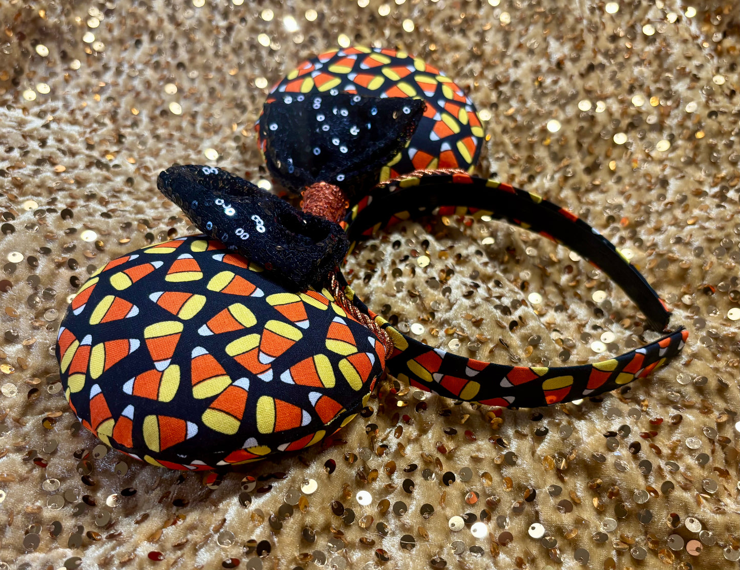 Candy Corn Mouse Ears - Halloween Mickey Ear Headband for Disney Park Days