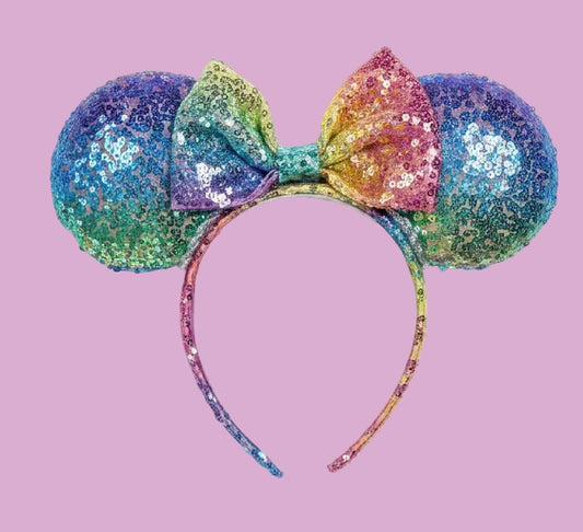 Rainbow Sequin Ears