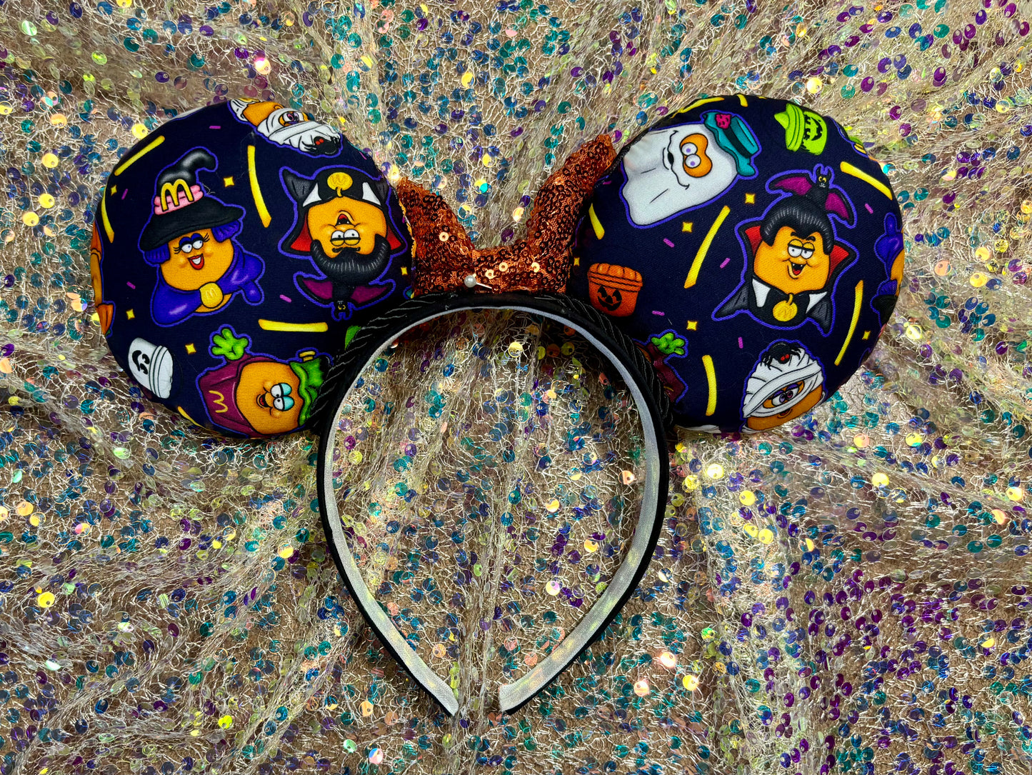 Spooky Nuggies Mouse Ears – Halloween Chicken Nugget Inspired Handmade Disney Headband