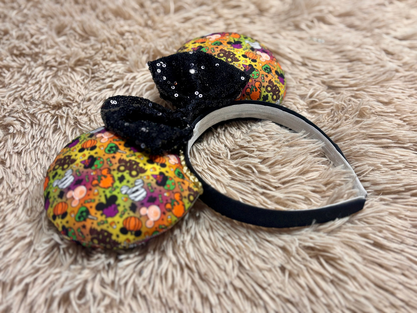 Halloween Treats Ear Headband | Handmade Spooky-Cute Hair Accessory