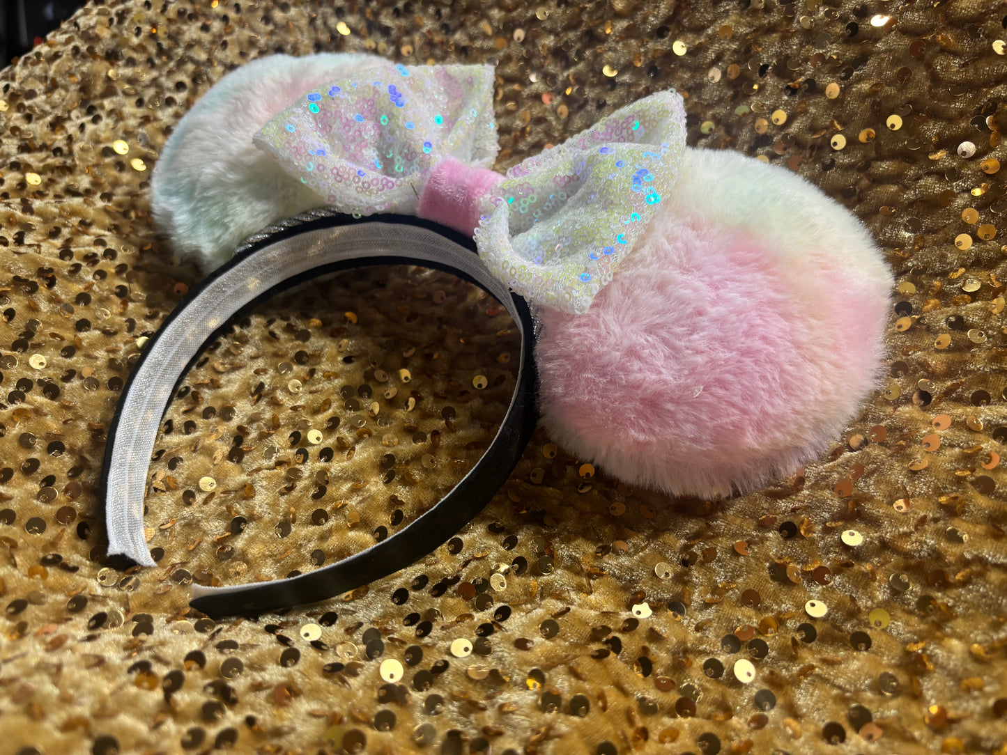 Soft Rainbow Iridescent Mouse Ears