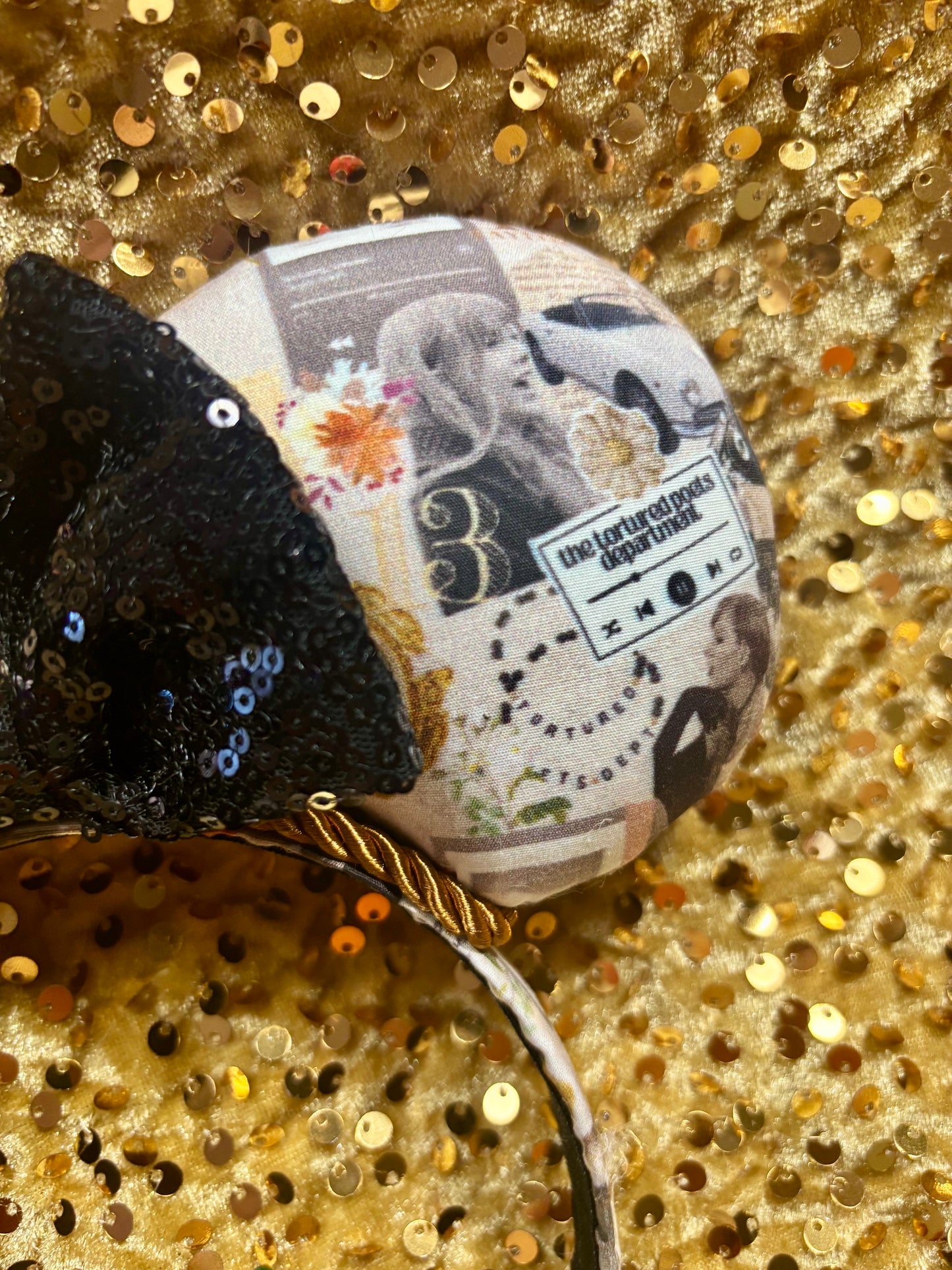 The Poet Mouse Ears - Taylor Inspired Headband with Sequin Bow