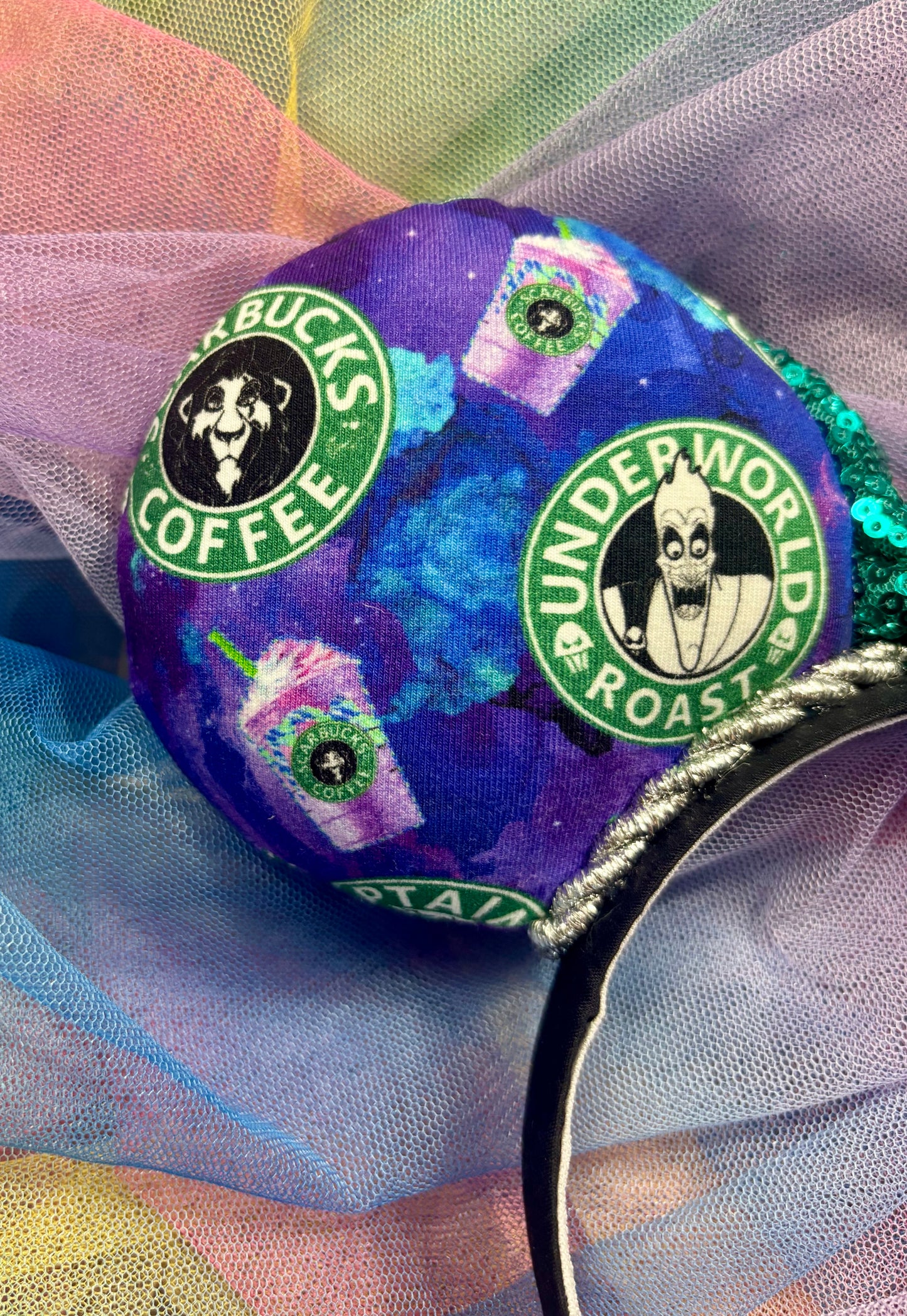 Caffeinated Villains Mouse Ears - Disney Villain Coffee Mickey Ear Headband