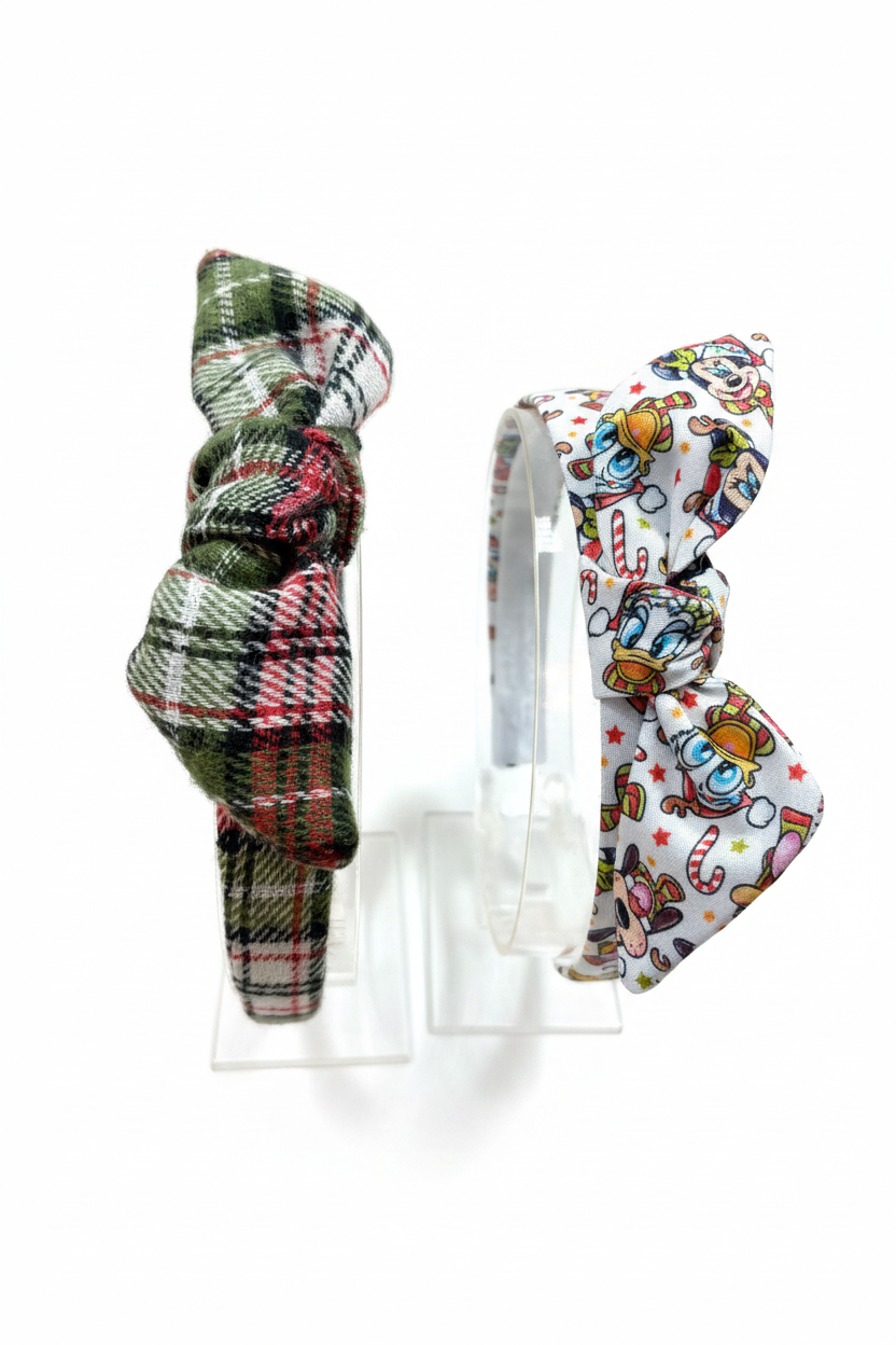 Christmas Pals Knotted Bow Headband Bundle – Handmade Holiday Headbands