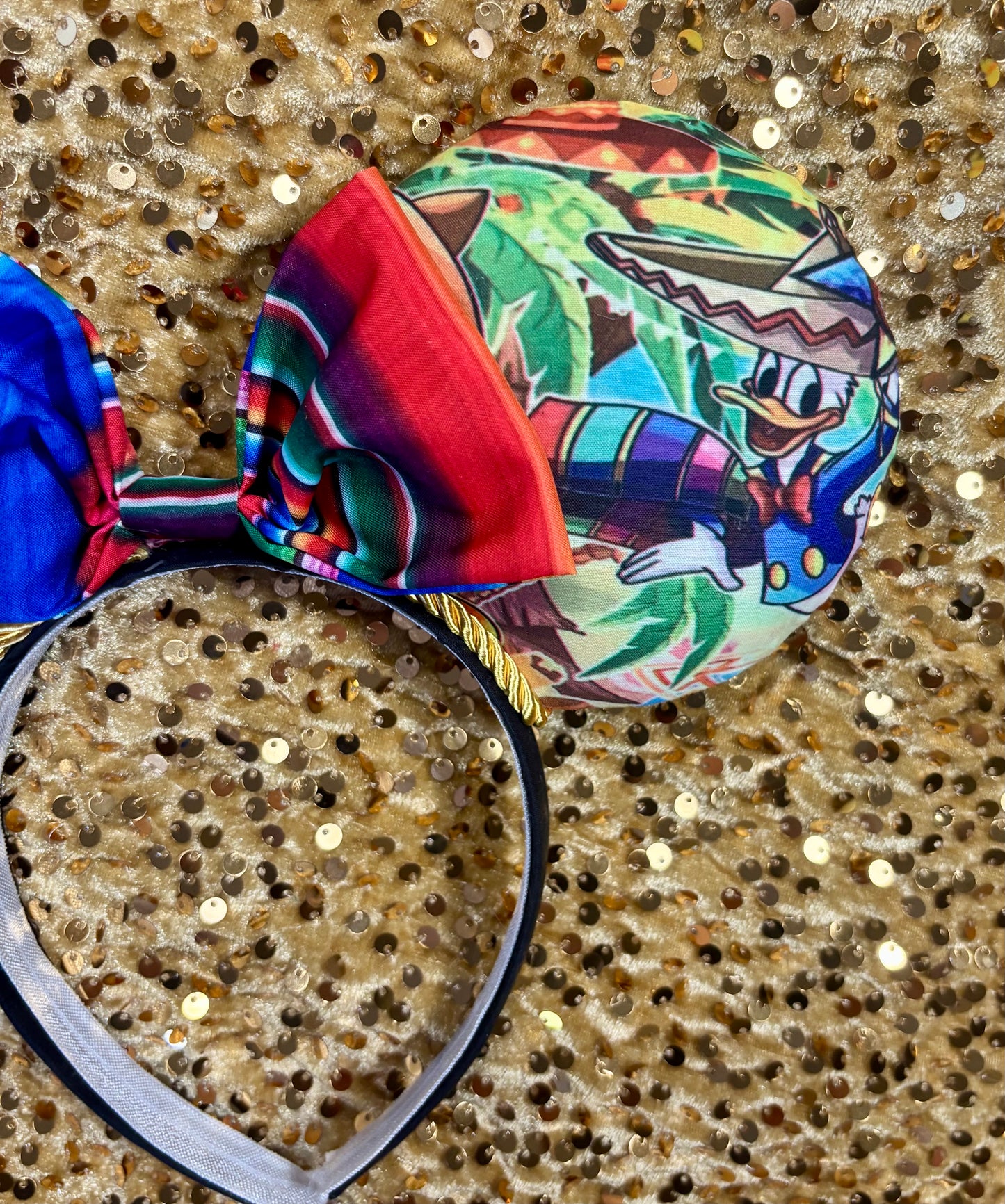 Three Caballeros Mouse Ears – EPCOT Mexico Pavilion Inspired Handmade Disney Headband
