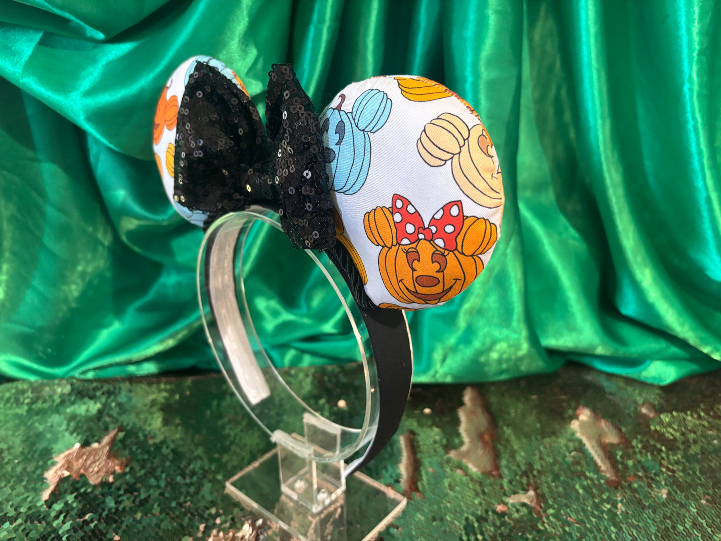 Mouse Pumpkins Mouse Ears - Halloween Pumpkin Mickey Ear Headband for Disney