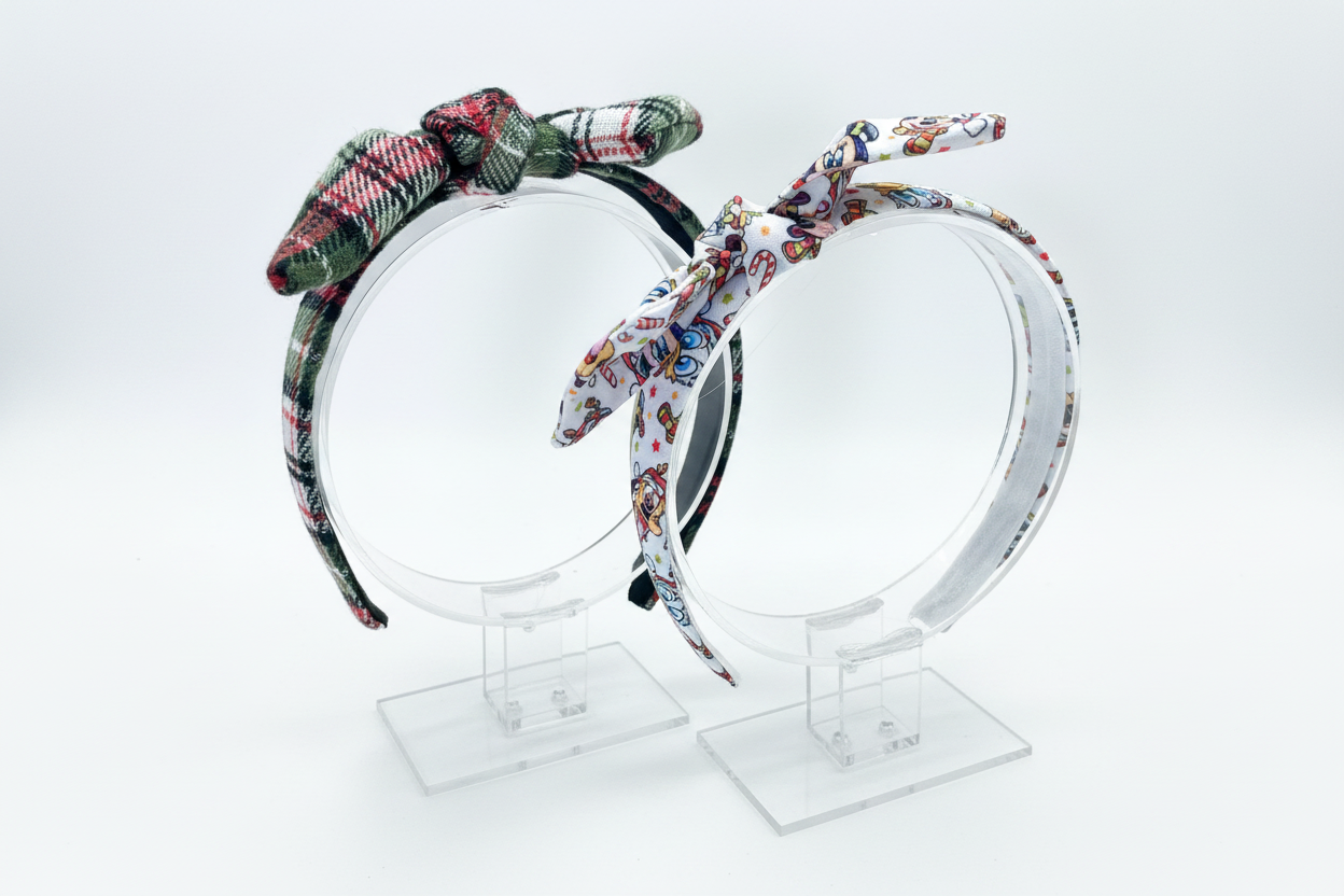 Christmas Pals Knotted Bow Headband Bundle – Handmade Holiday Headbands