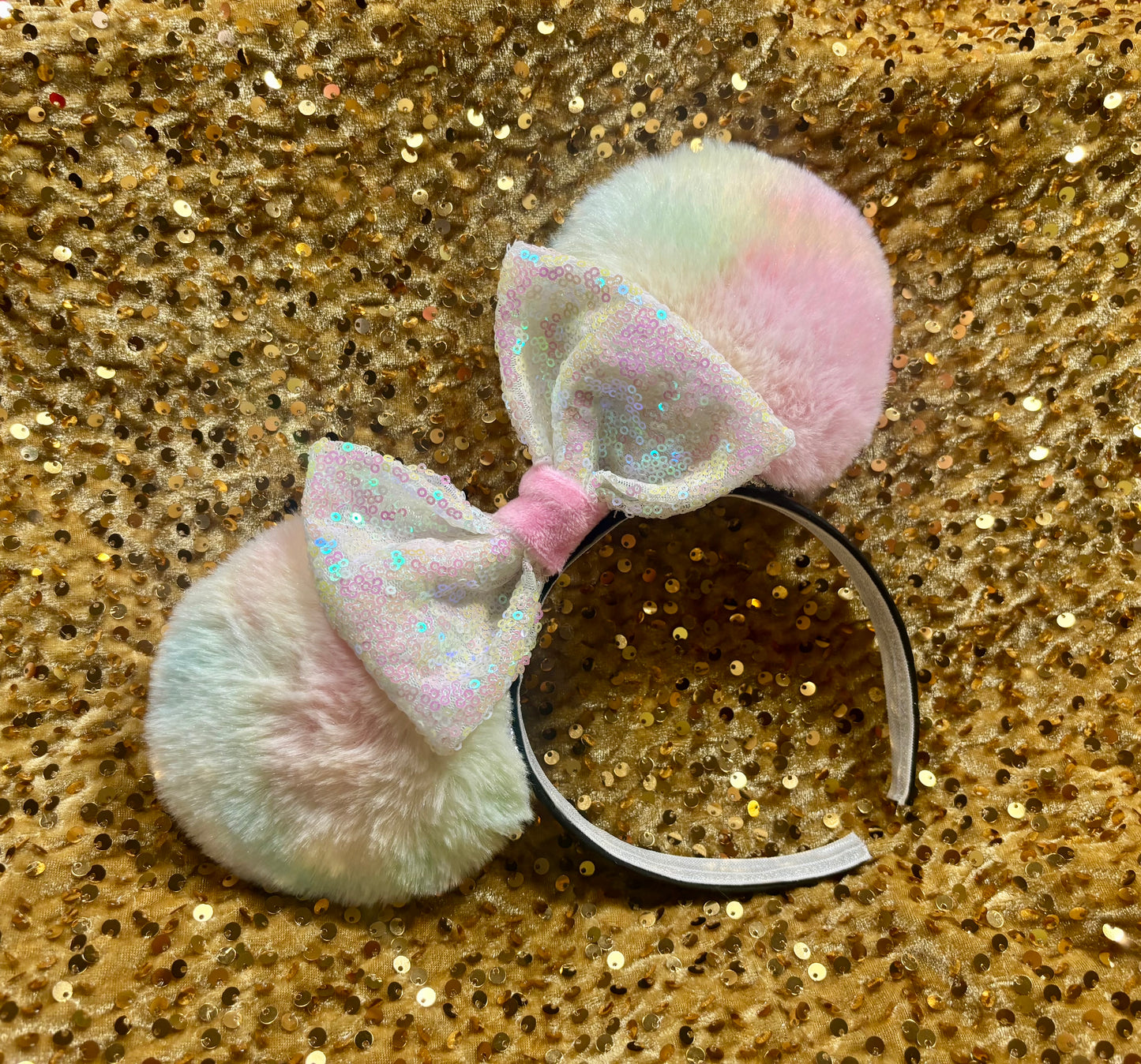 Soft Rainbow Iridescent Mouse Ears