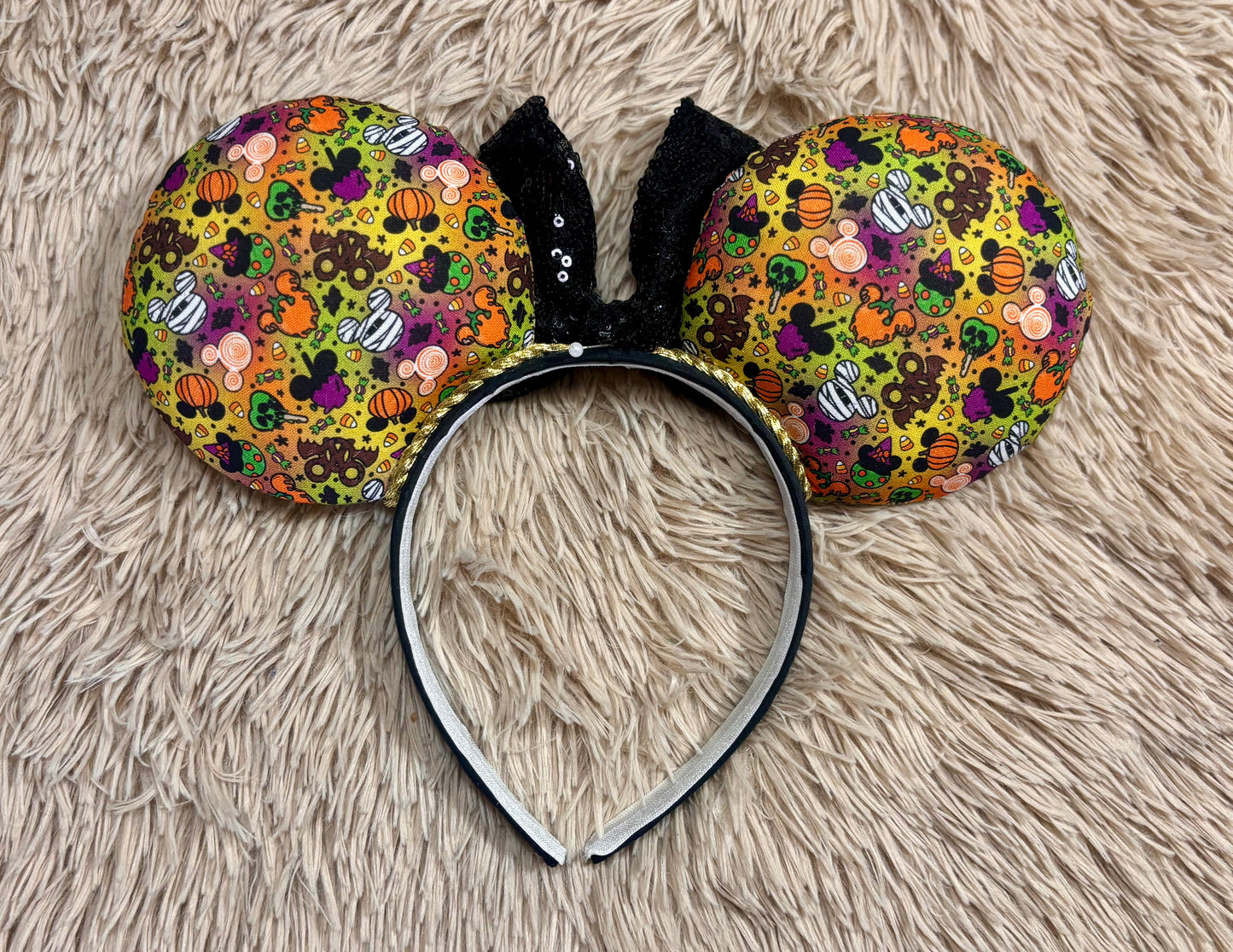Halloween Treats Ear Headband | Handmade Spooky-Cute Hair Accessory