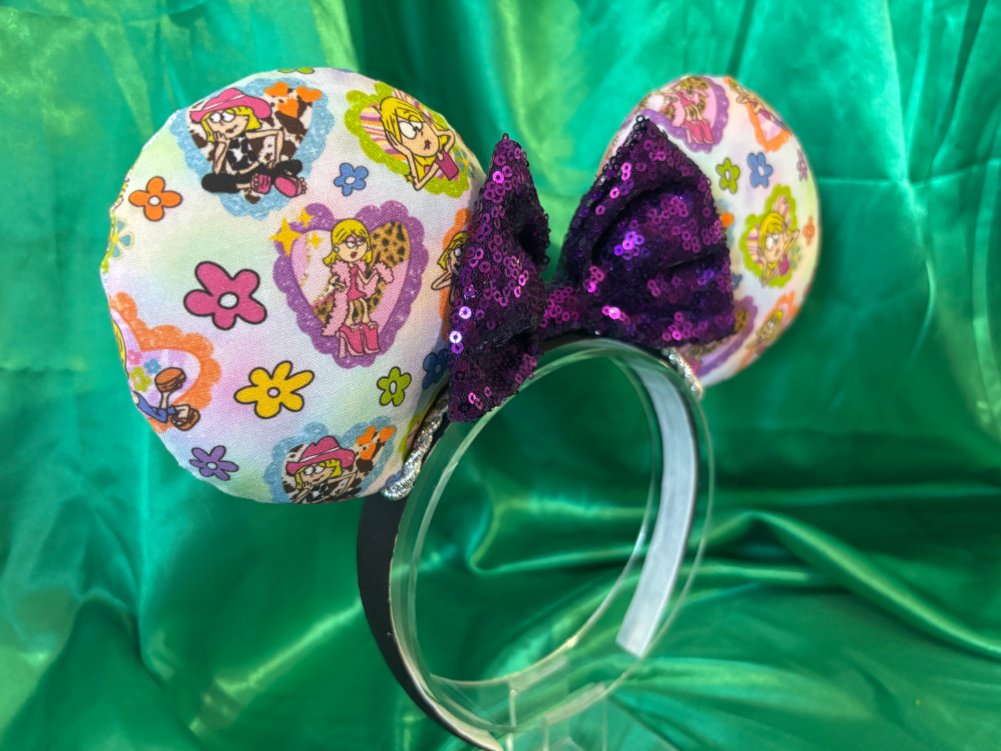 Lizzie McGuire Inspired Mouse Ears | Handmade Y2K Disney Headband with Sequin Bow