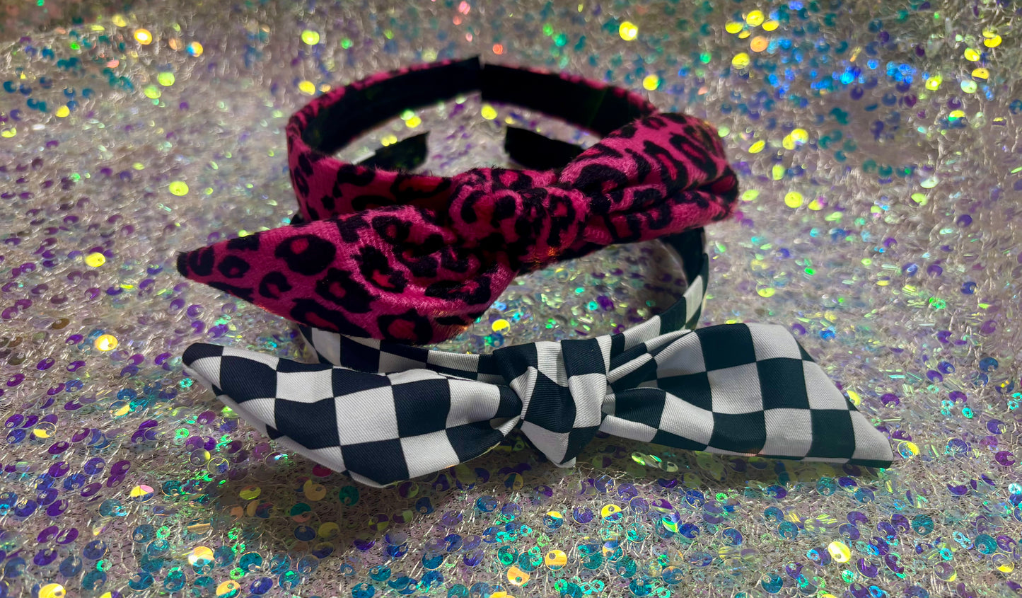 Wild Ones Knotted Bow Headband Bundle | 2-Pack Animal Print Set | Handmade & Ready to Ship