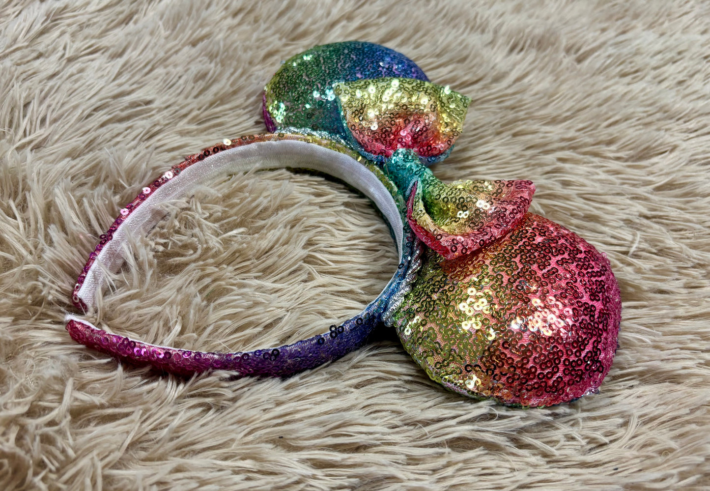 Rainbow Sequin Ears