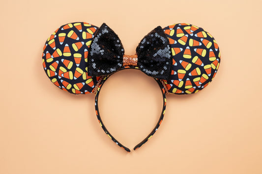 Candy Corn Mouse Ears - Halloween Mickey Ear Headband for Disney Park Days