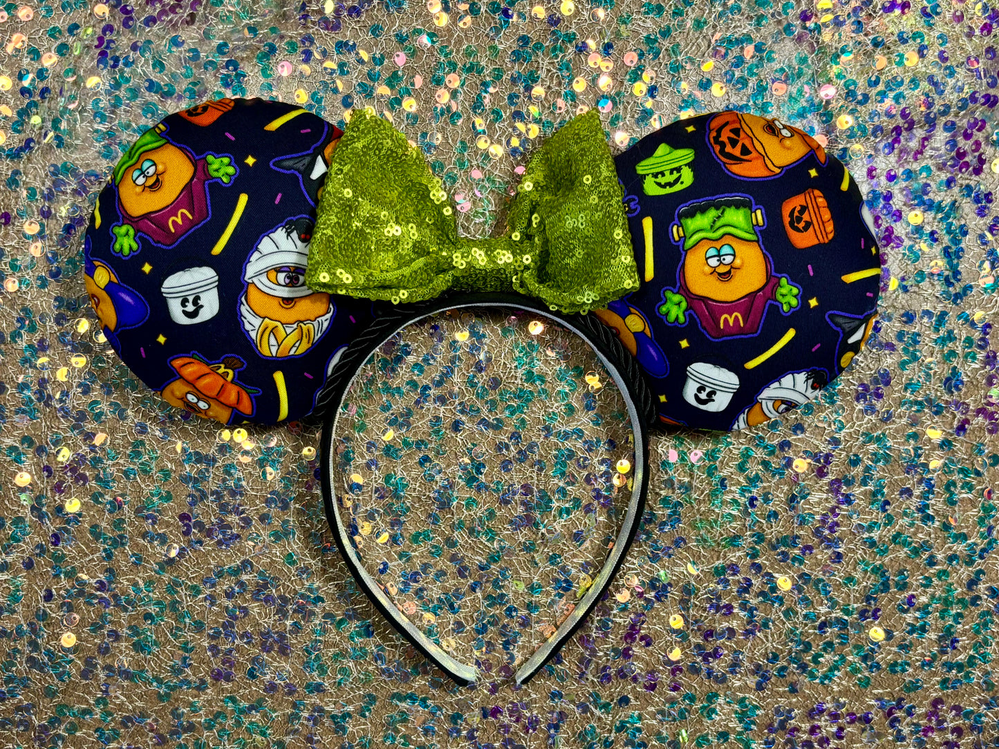 Spooky Nuggies Mouse Ears – Halloween Chicken Nugget Inspired Handmade Disney Headband