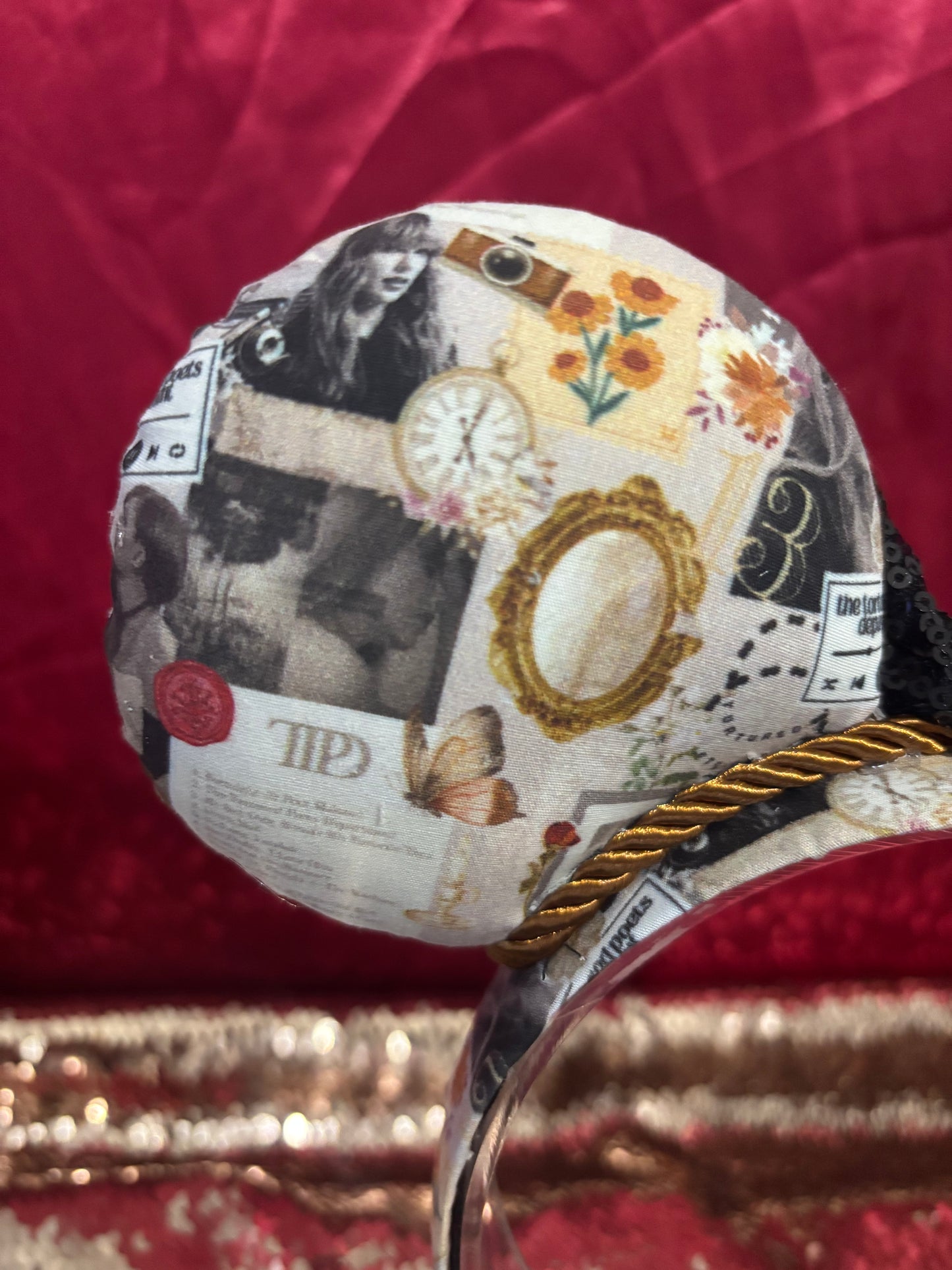 The Poet Mouse Ears - Taylor Inspired Headband with Sequin Bow