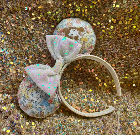 Pretty Princesses Mouse Ears Headband | Disney Princess Inspired | Handmade & Ready to Ship.