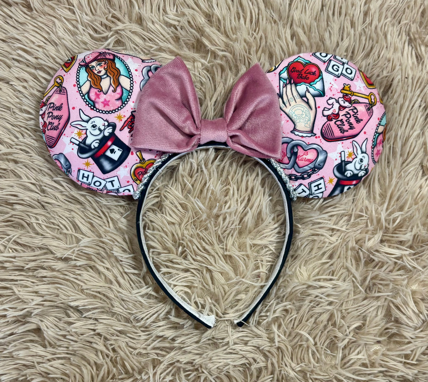 Pink Pony Ear Headband