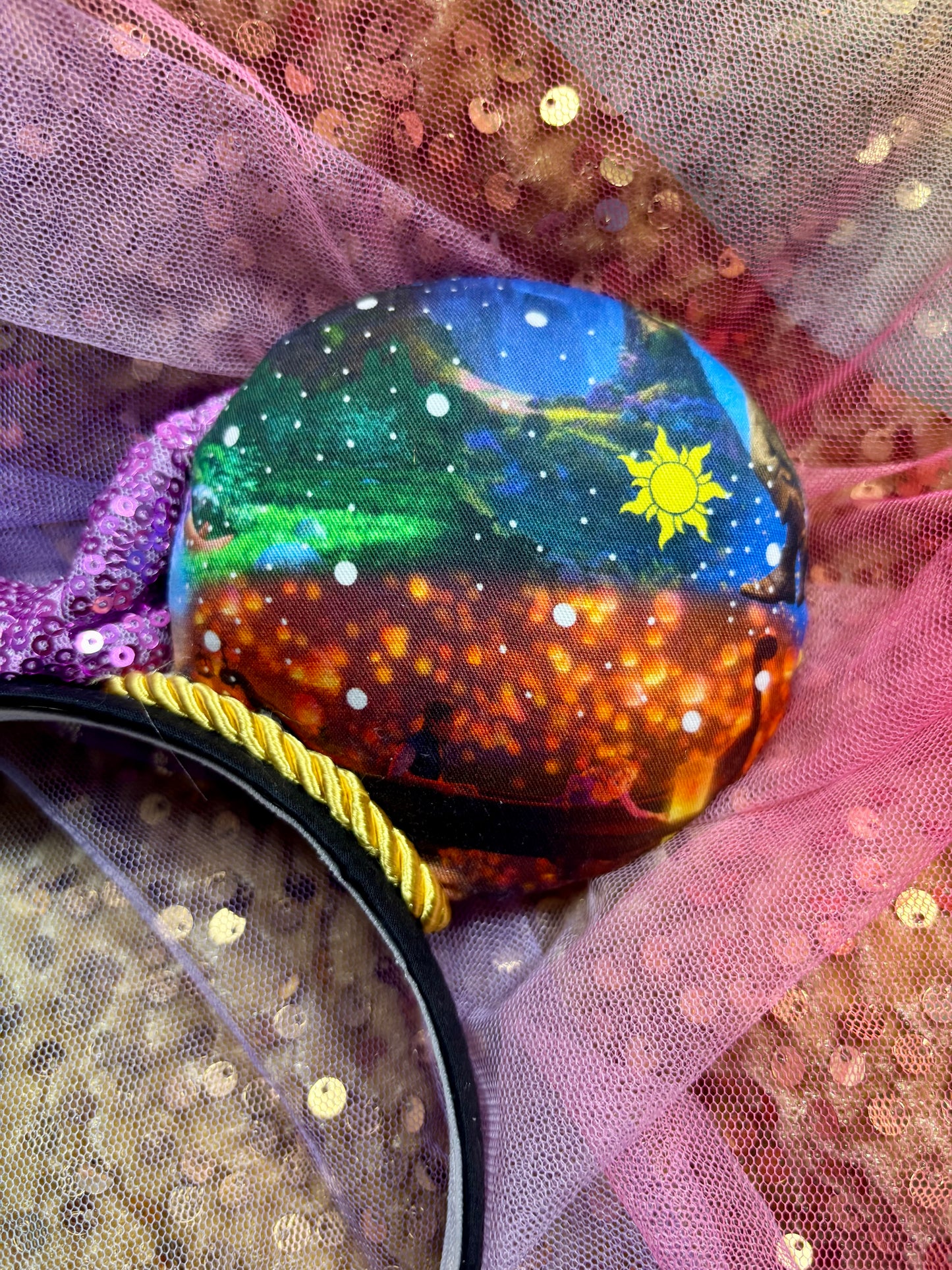 Tangled Inspired Mouse Ears - Rapunzel Purple Mickey Ears Headband