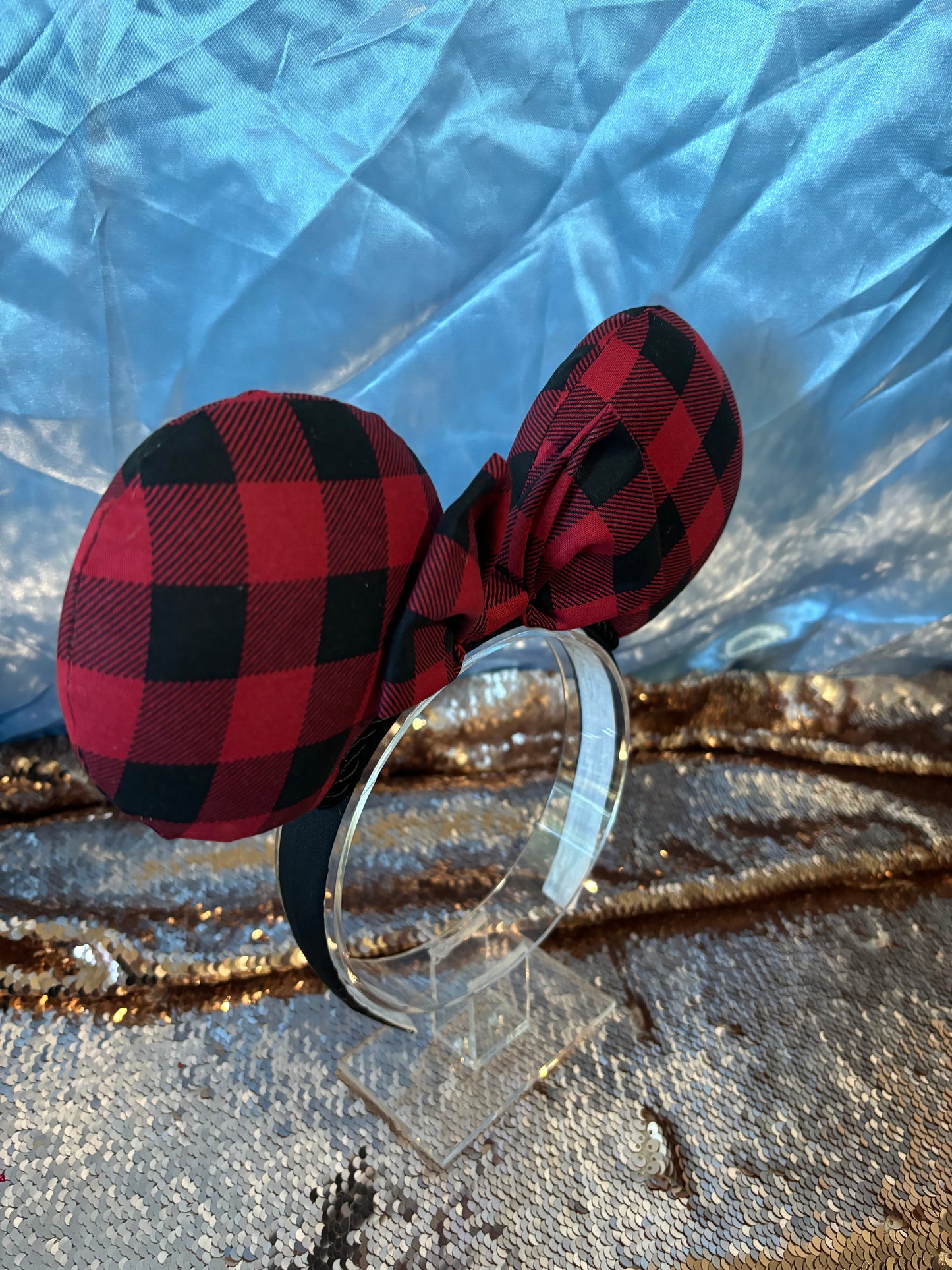 Buffalo Plaid Mouse Ears – Handmade Disney Headband
