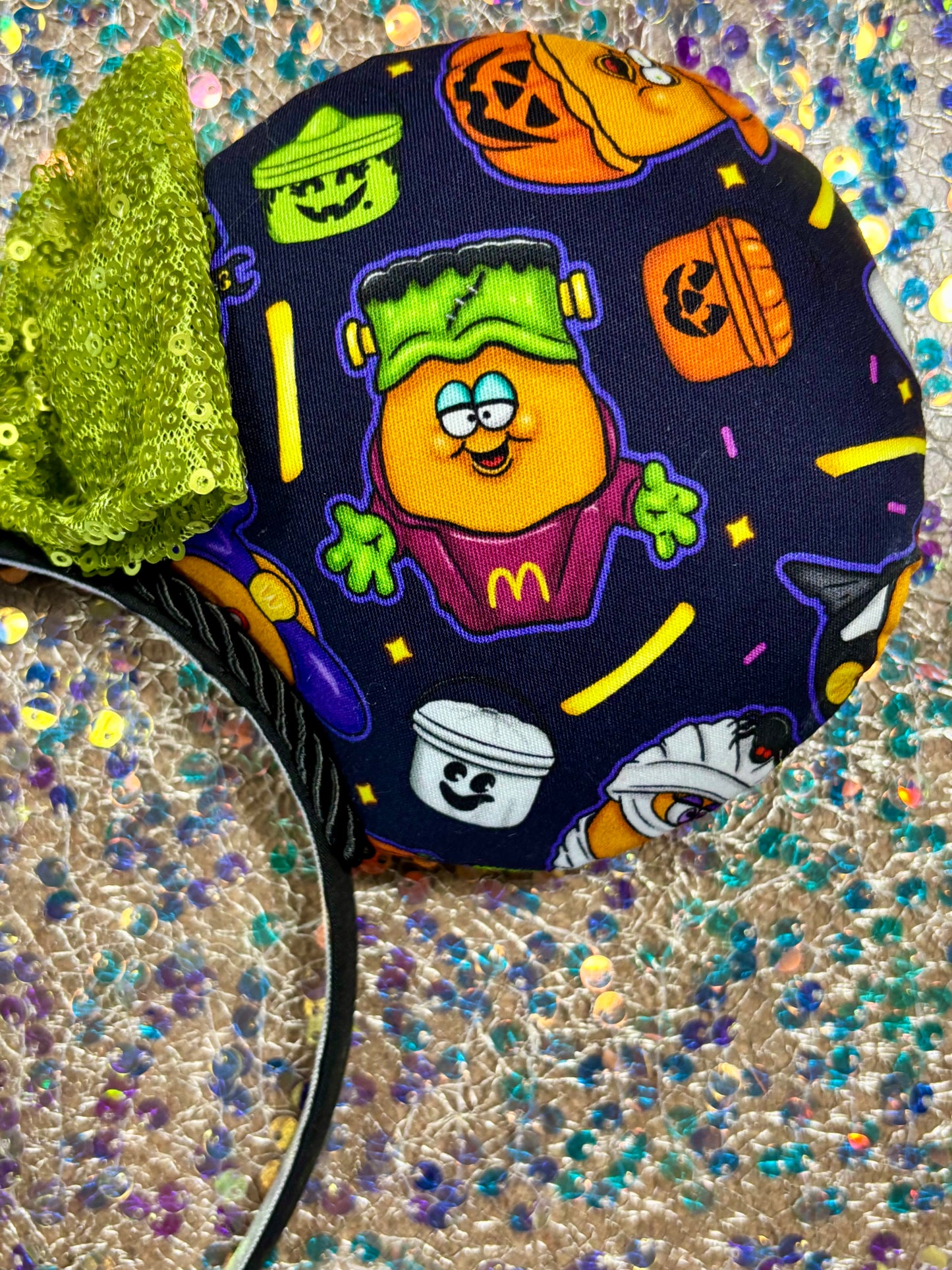 Spooky Nuggies Mouse Ears – Halloween Chicken Nugget Inspired Handmade Disney Headband