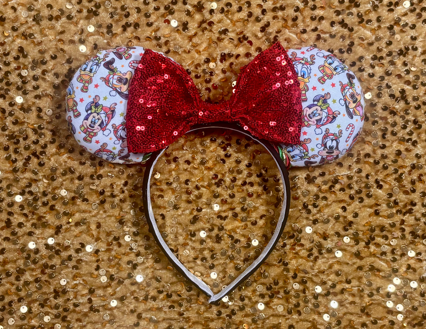 Christmas Pals Handmade Mouse Ear Headband