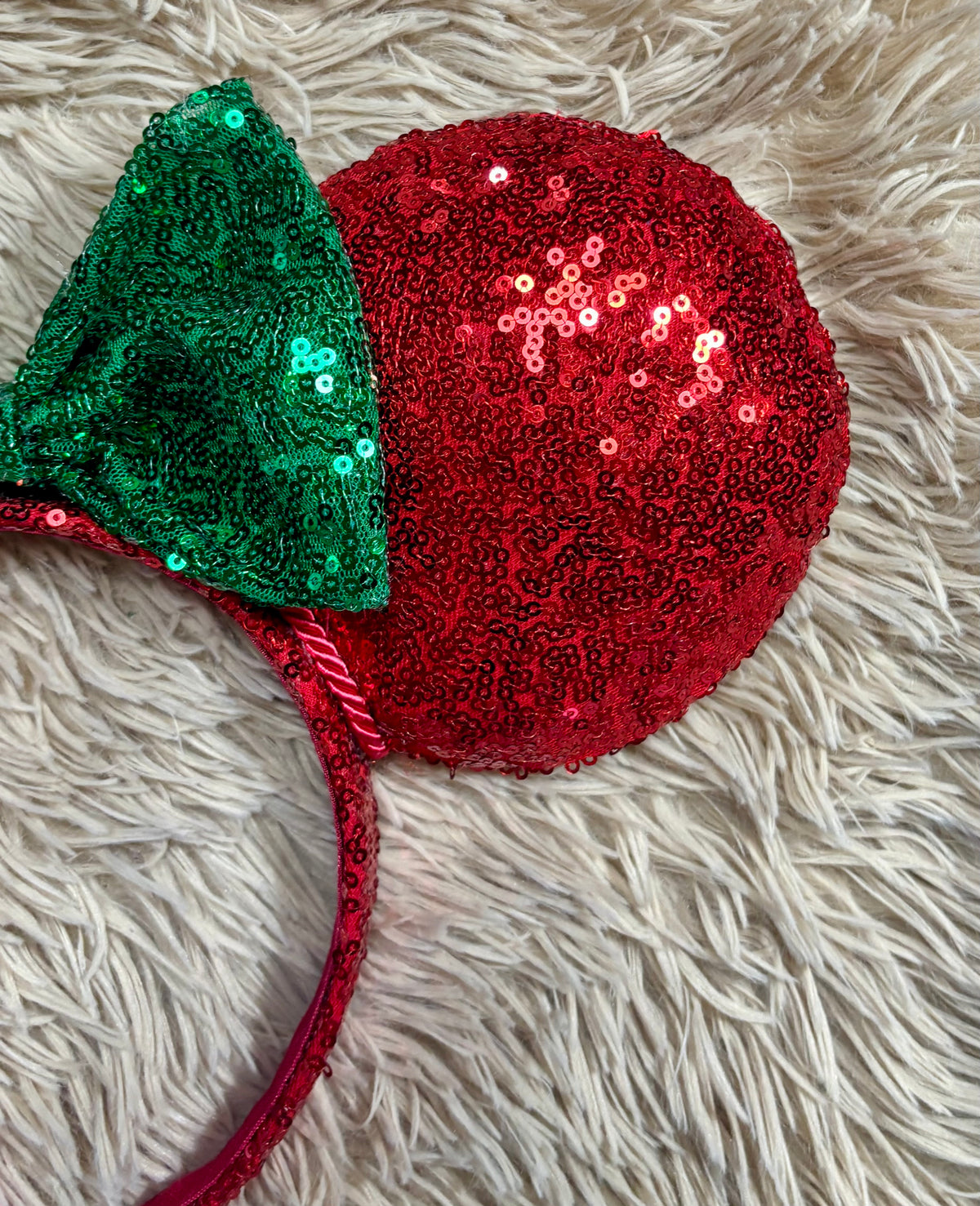 Red and Green Sequins Ears