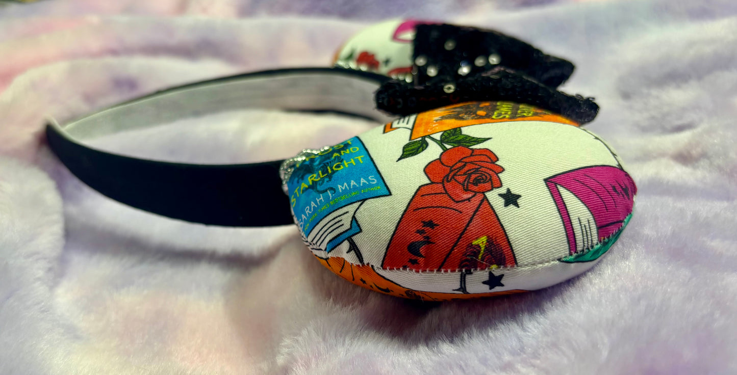 ACOTAR Inspired Mouse Ears | Handmade A Court of Thorns and Roses Disney Headband with Sequin Bow