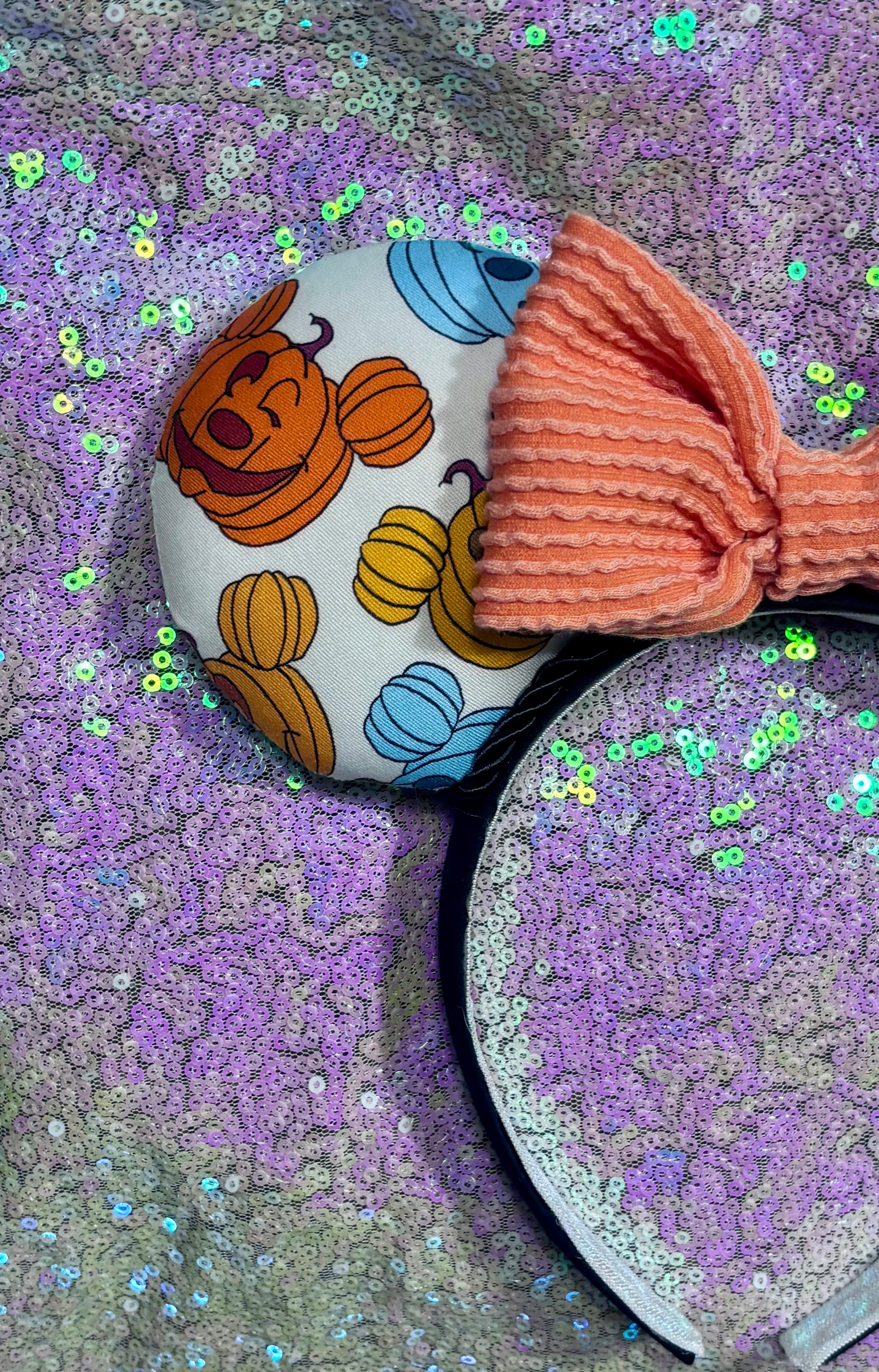Front right mouse ear view. Handmade and ready to ship. 