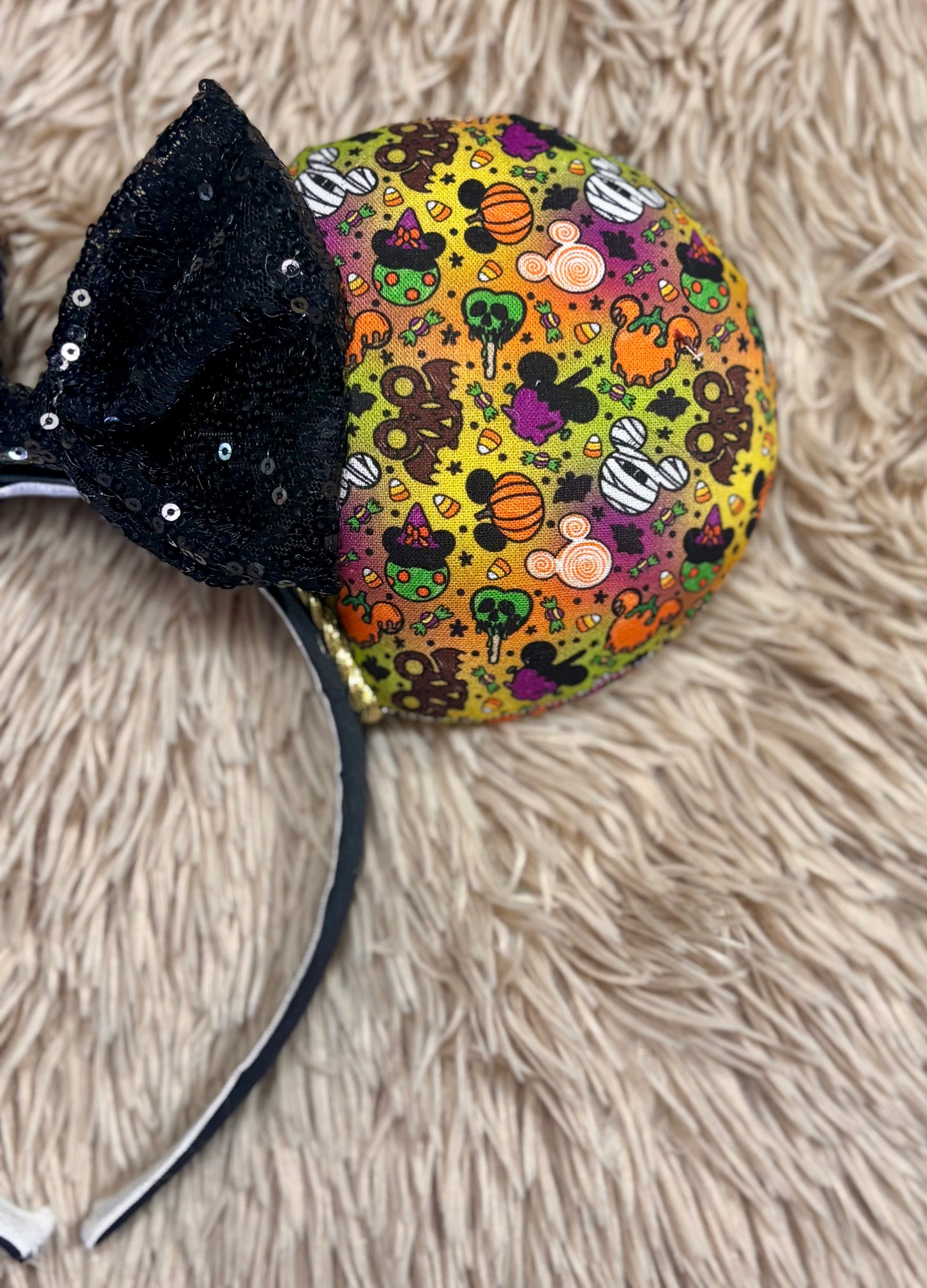 Halloween Treats Ear Headband | Handmade Spooky-Cute Hair Accessory