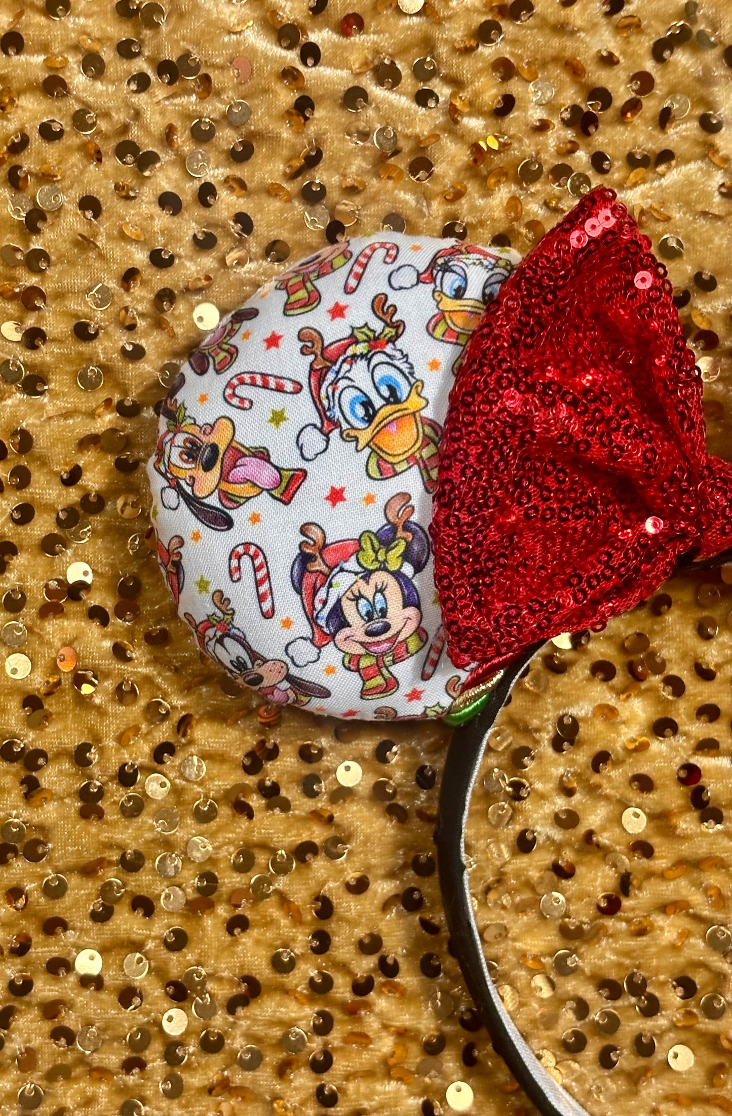 Christmas Pals Handmade Mouse Ear Headband