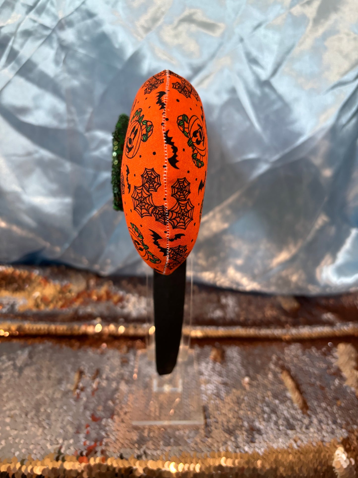 Boo to You Mouse Ears – Handmade Disney Halloween Headband with Black Twisted Trim