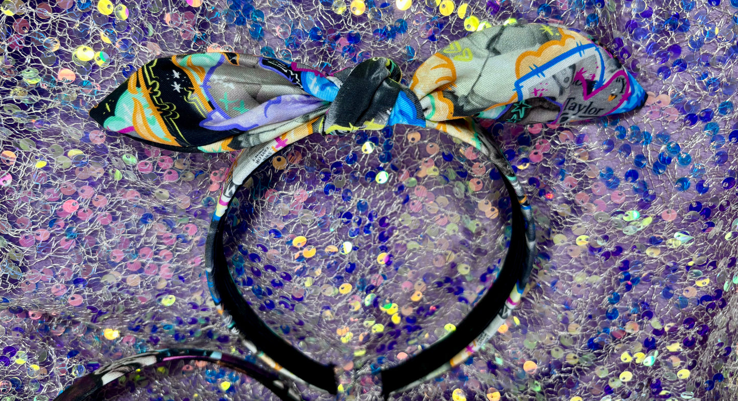 Taylor Swift Twisted Bow Headband Bundle – Eras 2.0 & Neon Taylor (2-Pack)