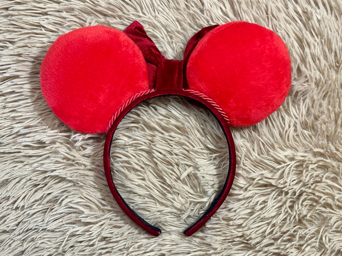 Red Plush Ear Headband
