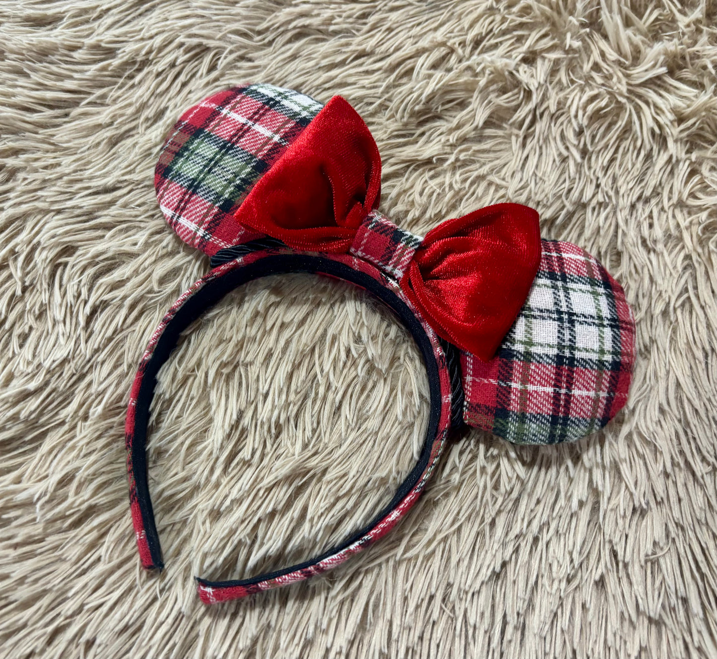 Wrapped in Red Plaid Ears