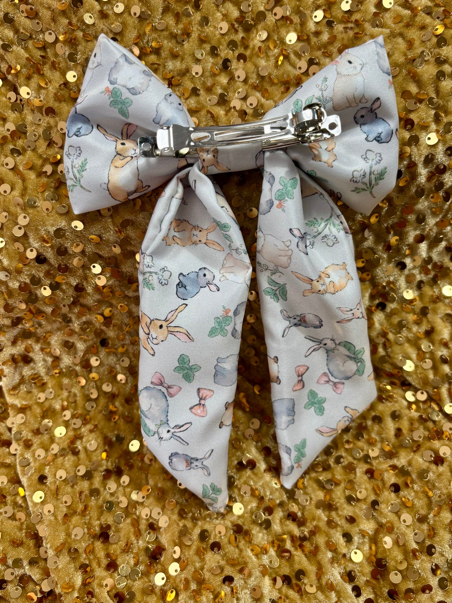 Easter Bunny Hair Accessories Bundle | 4-Piece Headband & Bow Set | Handmade & Ready to Ship
