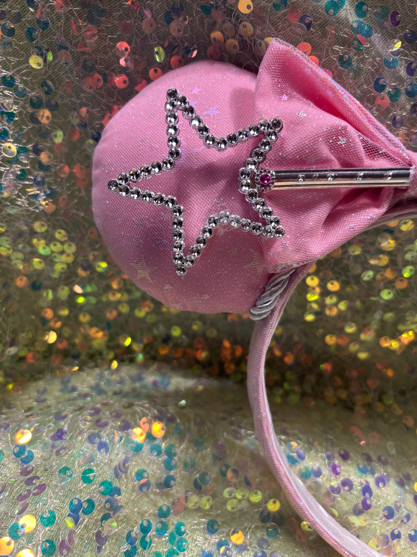 Sleeping Beauty Mouse Ears | Make It Pink Make It Blue Iridescent Star Headband